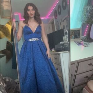 Royal blue princess prom dress!